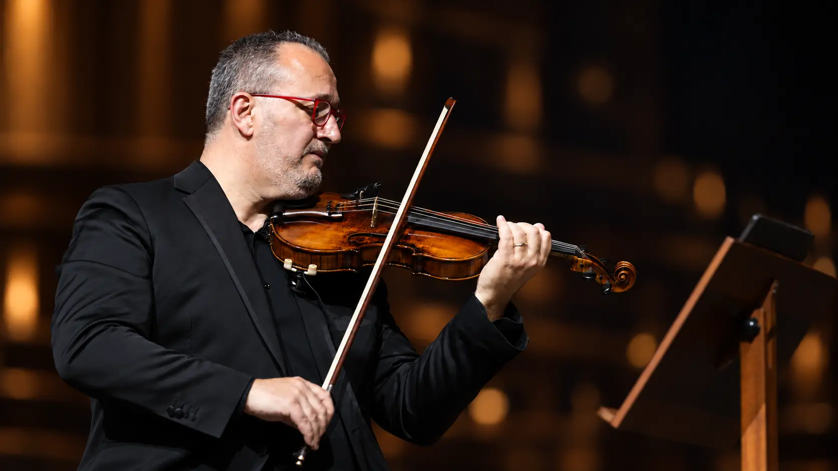 Paolo Castellani durante un'esecuzione